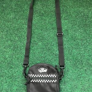 Vans Black Belt Bag with Checkerboard Detail